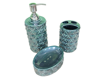 Green Antique Bathroom Set 3pc