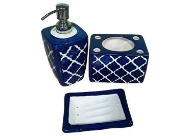 Bathroom Set 3pc Blue Chidi